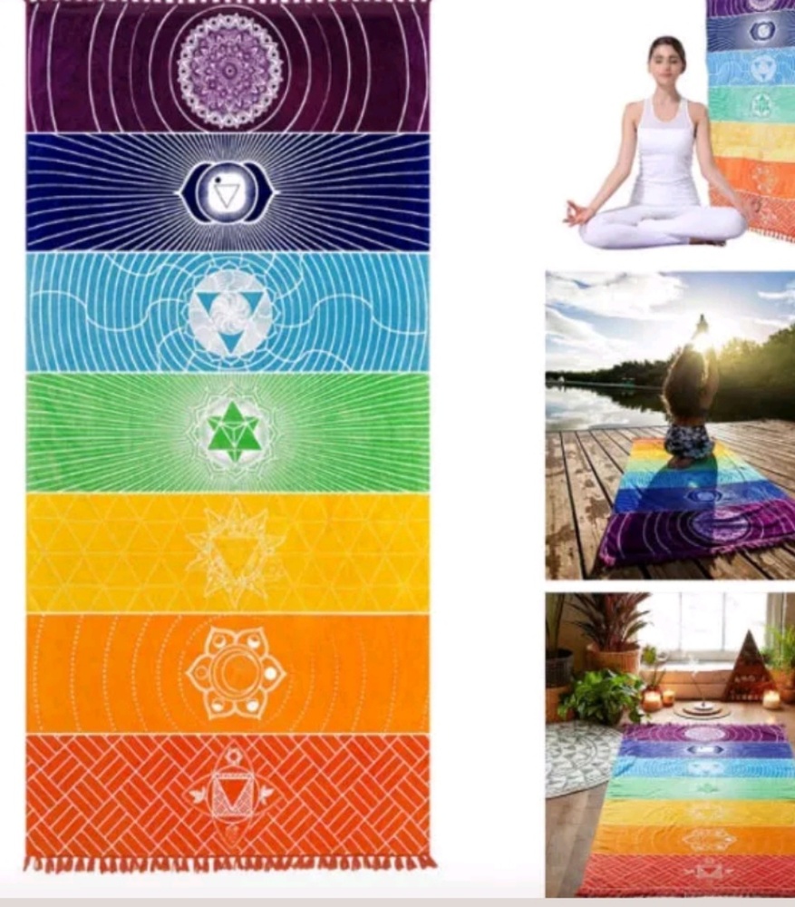 Chakra meditation beach mat
